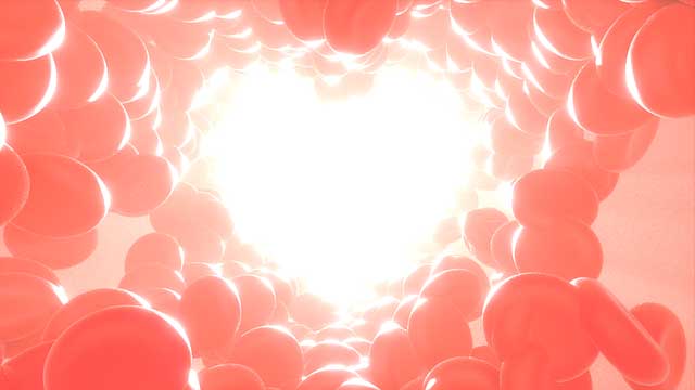 krvne ćelije koje formiraju oblik srca